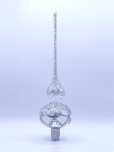 Glass Christmas Ornament Transparent Silver