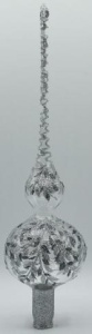 Glass Christmas Ornament Transparent Silver