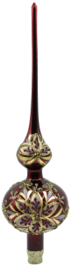 Glass Christmas Ornament Shiny Burgundy