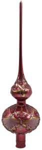Glass Christmas Ornament Shiny Berry Pink