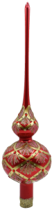 Glass Christmas Ornament Shiny Coral