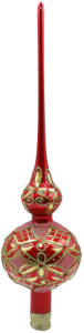 Glass Christmas Ornament Shiny Coral