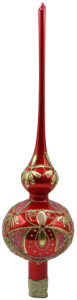 Glass Christmas Ornament Shiny Coral