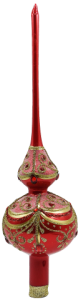Glass Christmas Ornament Shiny Coral