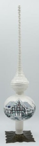 Glass Christmas Ornament Landscape Shiny White