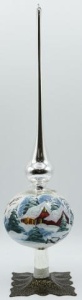 Glass Christmas Ornament Landscape