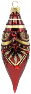 Glass Christmas Ornament Shiny Burgundy
