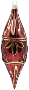 Glass Christmas Ornament Shiny Burgundy