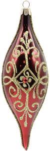 Glass Christmas Ornament Shiny Burgundy