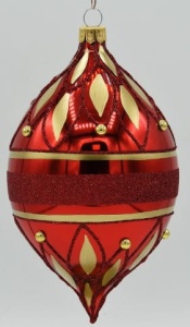 Glass Christmas Ornament Shiny Red
