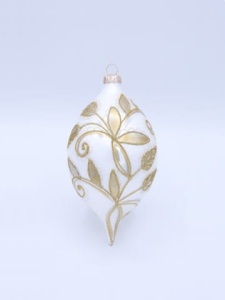Glass Christmas Ornament Matt White