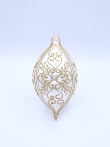 Glass Christmas Ornament Matt White