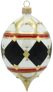 Glass Christmas Ornament Shiny White