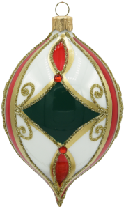 Glass Christmas Ornament Shiny White