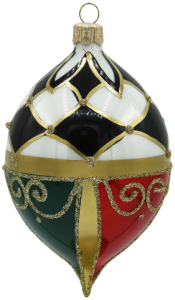 Glass Christmas Ornament Shiny White