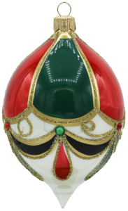 Glass Christmas Ornament Shiny White