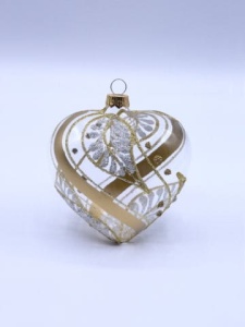 Glass Christmas Ornament Transparent Gold