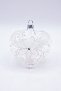 Glass Christmas Ornament Transparent White