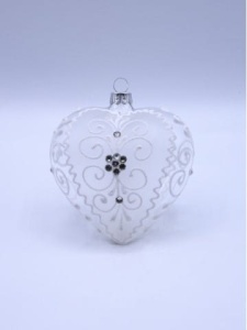 Glass Christmas Ornament Transparent White