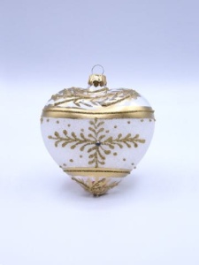 Glass Christmas Ornament Transparent Gold