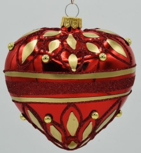 Glass Christmas Ornament Shiny Red