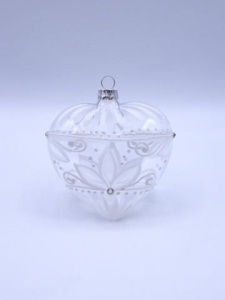 Glass Christmas Ornament Transparent White