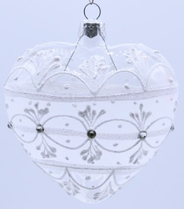Glass Christmas Ornament Transparent White