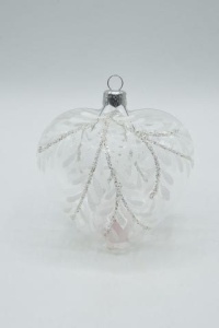 Glass Christmas Ornament Transparent White