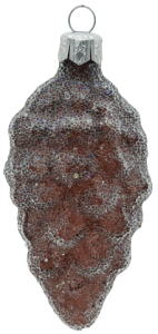 Glass Christmas Ornament Shiny Brown