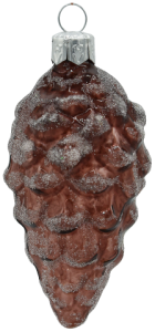 Glass Christmas Ornament Shiny Brown