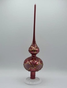 Glass Christmas Ornament Shiny Burgundy