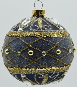 Glass Christmas Ornament Shiny Burgundy
