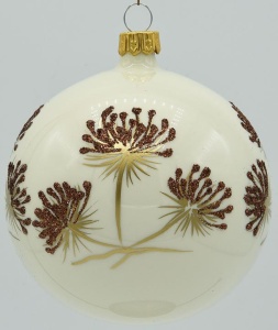 Glass Christmas Ornament Pearl White