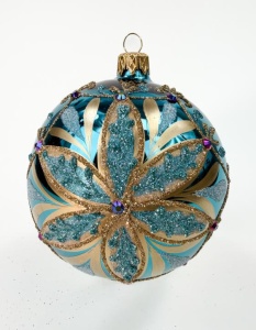 Glass Christmas Ornament TURKUSOWY LAKIER