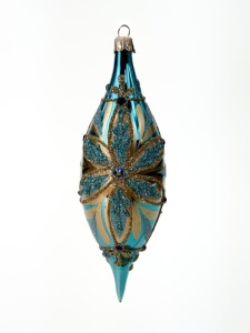 Glass Christmas Ornament TURKUSOWY LAKIER