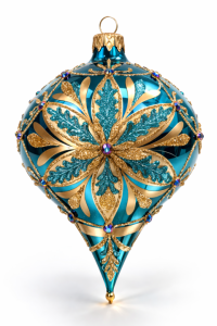 Glass Christmas Ornament TURKUSOWY LAKIER