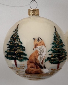 Glass Christmas Ornament Pearl White