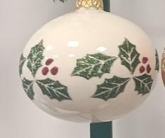 Glass Christmas Ornament Pearl White