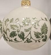 Glass Christmas Ornament Pearl White