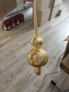 Glass Christmas Ornament Matt Gold