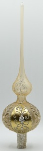 Glass Christmas Ornament Matt Light Gold
