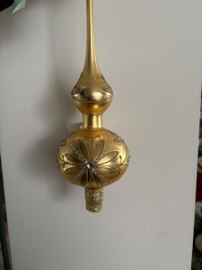 Glass Christmas Ornament Matt Gold