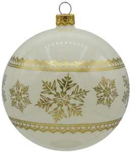 Glass Christmas Ornament Pearl White