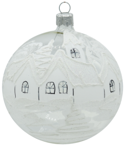 Glass Christmas Ornament Landscape