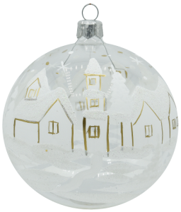 Glass Christmas Ornament Landscape