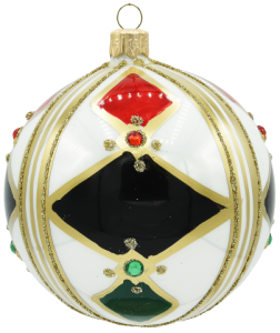 Glass Christmas Ornament Shiny White