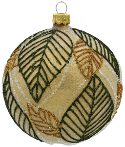 Glass Christmas Ornament Shiny Caffe Latte