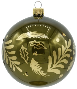 Glass Christmas Ornament ZIELONY EMALIA
