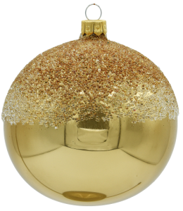 Glass Christmas Ornament Shiny Caffe Latte