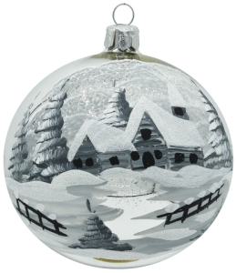 Glass Christmas Ornament Landscape S001